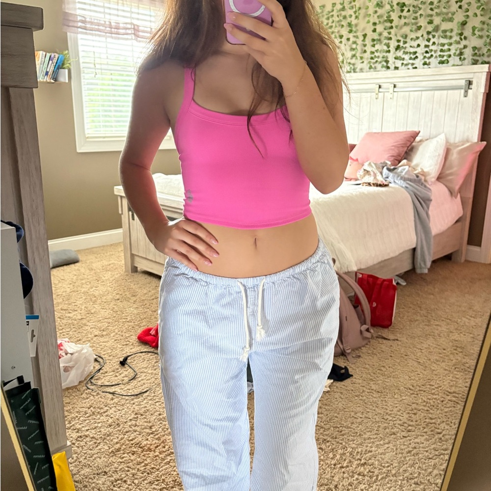 Brandy Melville White Wide Leg Pants